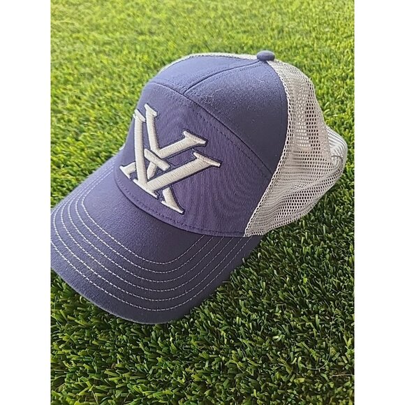 VORTEX Optics Embroidered Logo Gray & Navy Mesh Snapback Cap Hat - Picture 8 of 16